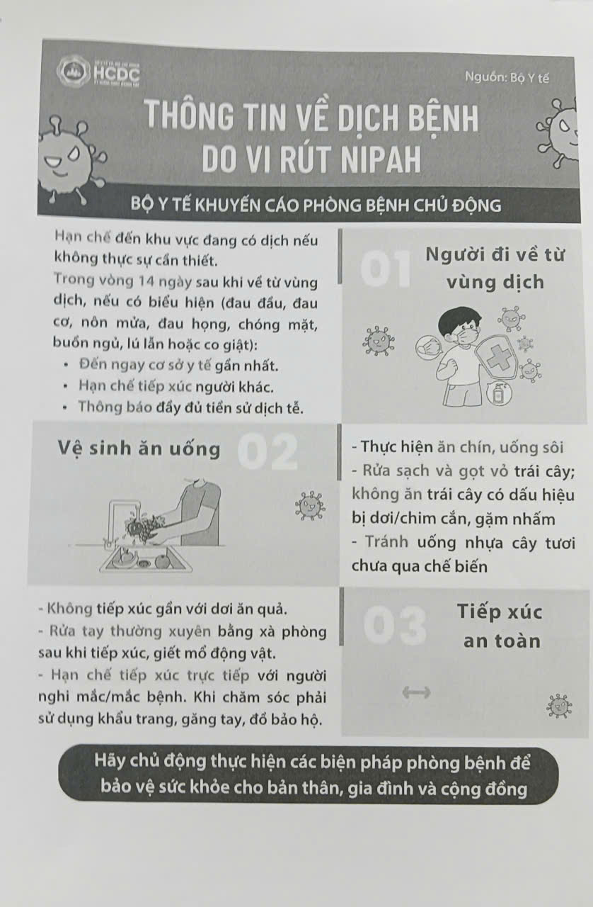 BÀI TUYÊN TRUYỀN PHÒNG, CHỐNG BỆNH DỊCH DO VI RÚT NIPAH TẠI TRƯỜNG MN HÒA MỸ ĐÔNG